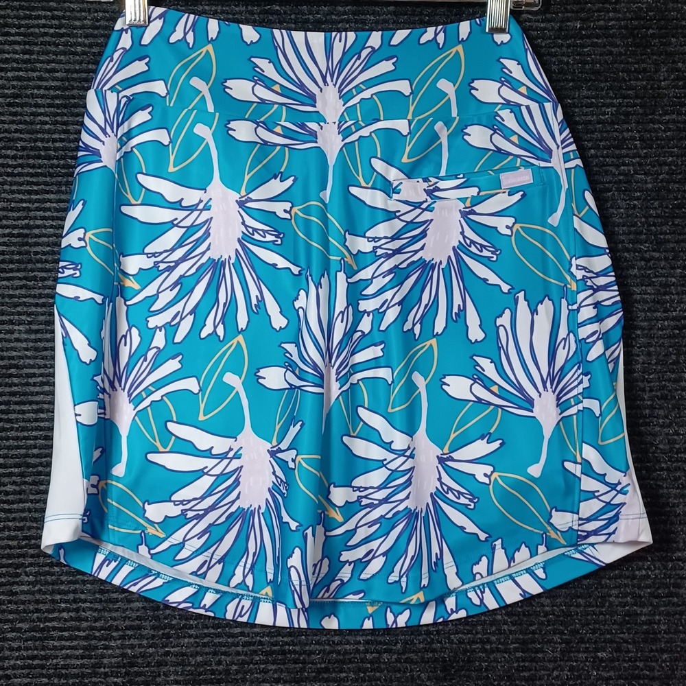 SwingDish Golf‎ Skort Womens Medium Blue Floral Excellent Activewear Athletic
